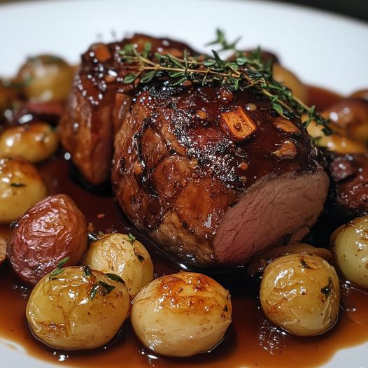 Cider-Braised Beef Cheeks with Rich Flavors
