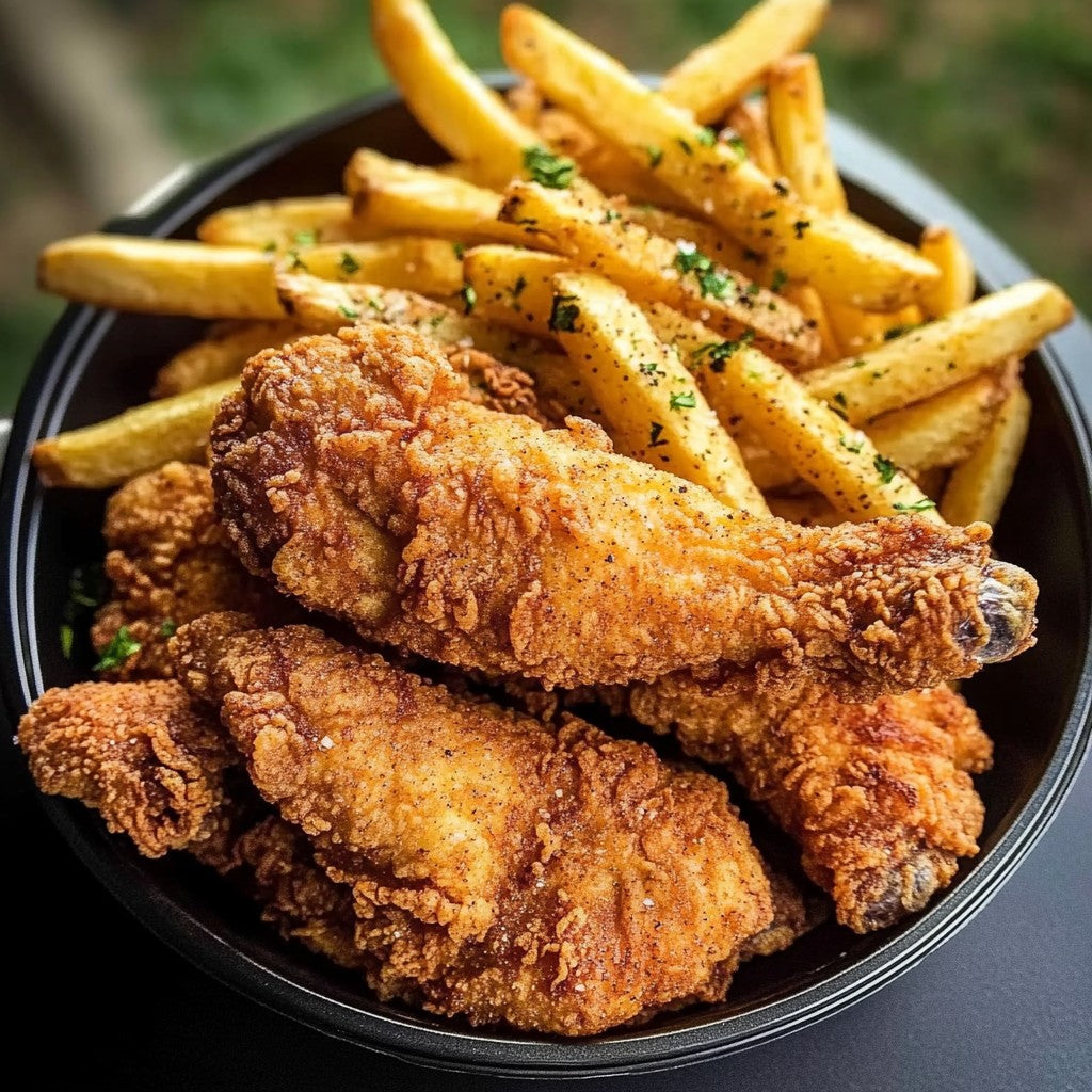Southern-Fried Crispy Chicken with Smokey BBQ Fries