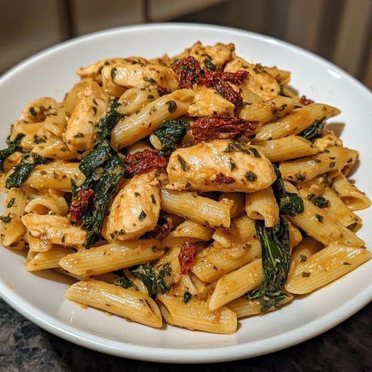 Zesty Parmesan Chicken Spinach Pasta