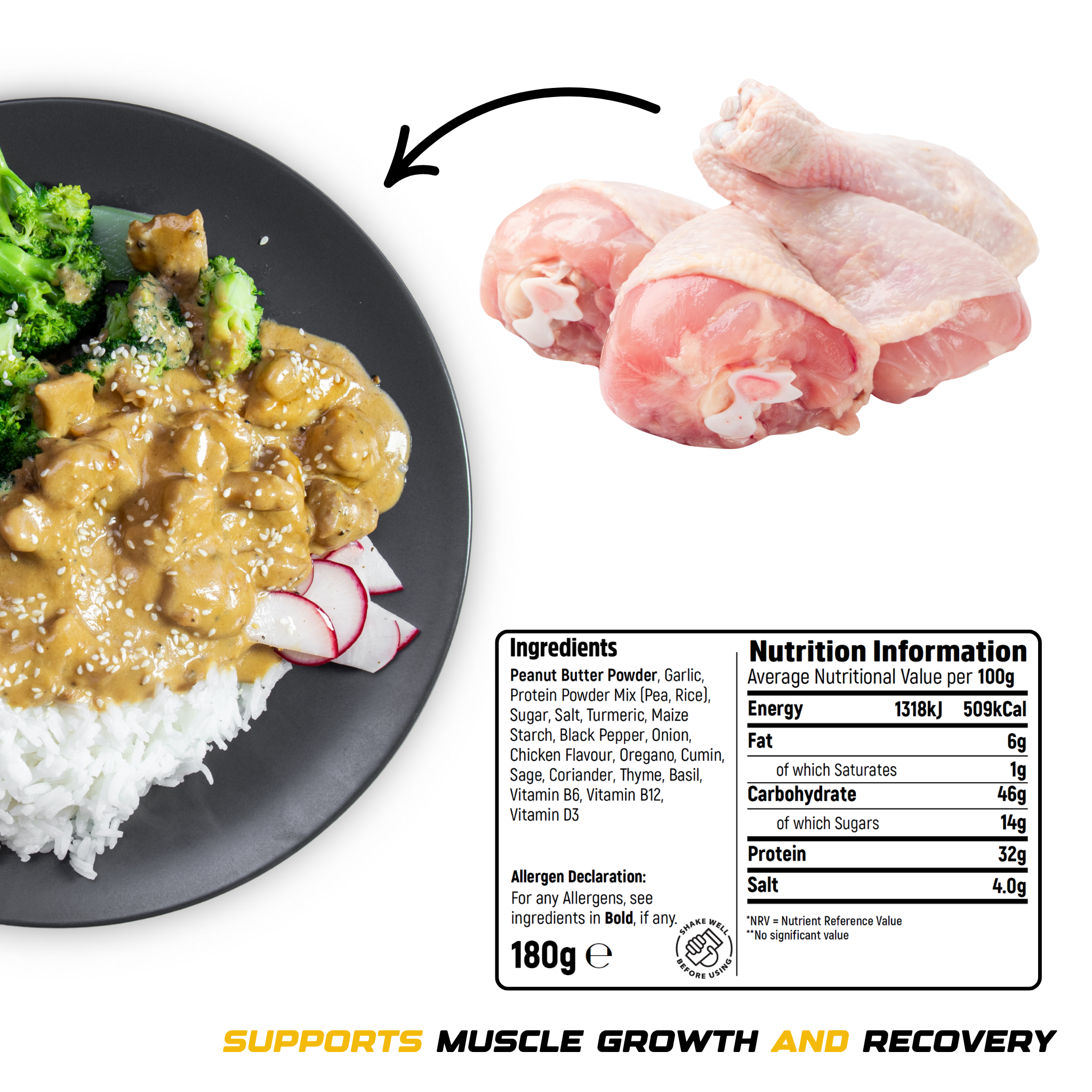 Protein Peanut Butter Chicken Rub & Seasoning | 180g